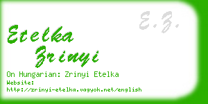 etelka zrinyi business card